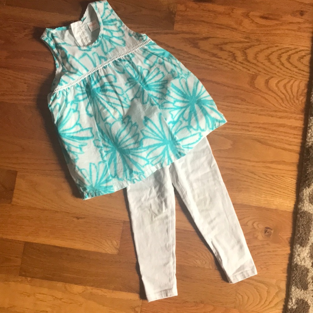Gymboree Turquoise top / Old Navy leggings